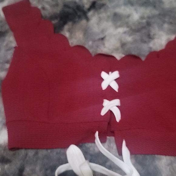 New* Dark Red Two-Piece Set - Picture 2 of 3